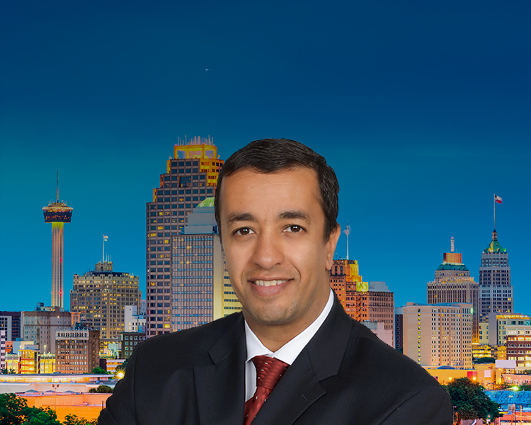 Attorney with a San Antonio Skyline at the Background